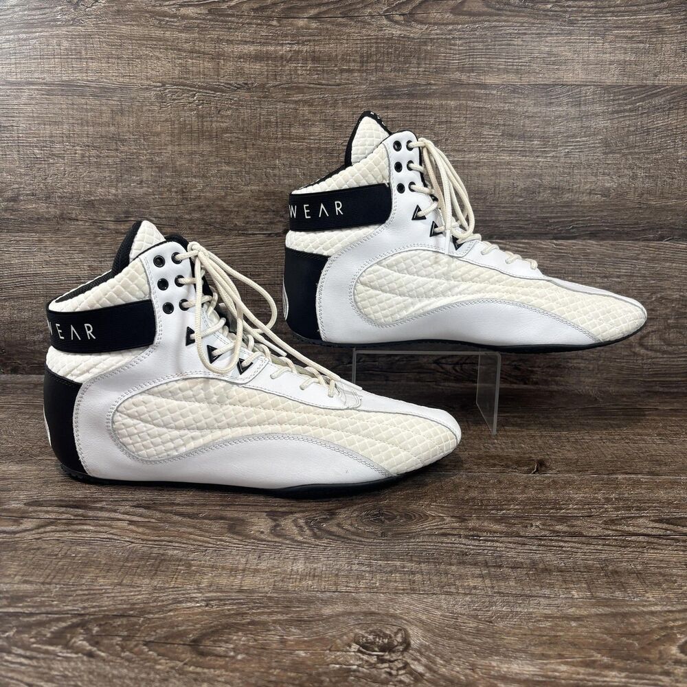 Ryderwear D-Mak Weightlifting Shoes Men's 12 White Non Slip Sneakers Boxing